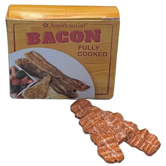 American Girl Doll Kitchen Fully Cooked BACON PIECES & BOX Food Accessories Set! - Picture 1 of 6